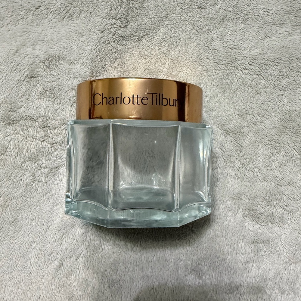 Charlotte Tilbury Magic glass jar for Cream with Gold Accents new